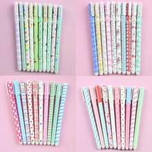 10 Uds. Bolígrafos de Gel de Color Kawaii bolígrafos Kawaii Canetas Escolar Linda papelería coreana(China)