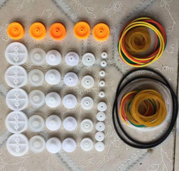 Pulley combination package wheel group rubber transmission belt rubber band model toy accessories for science experiments Diy
Pulley combination package wheel group rubber transmission belt rubber band model toy accessories for science experiments Diy