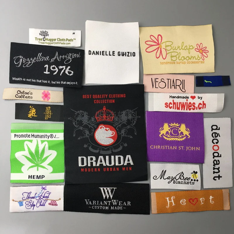 custom loop fold/end fold satin woven label/damask woven label brand name private clothing label
custom loop fold/end fold satin woven label/damask woven label brand name private clothing label