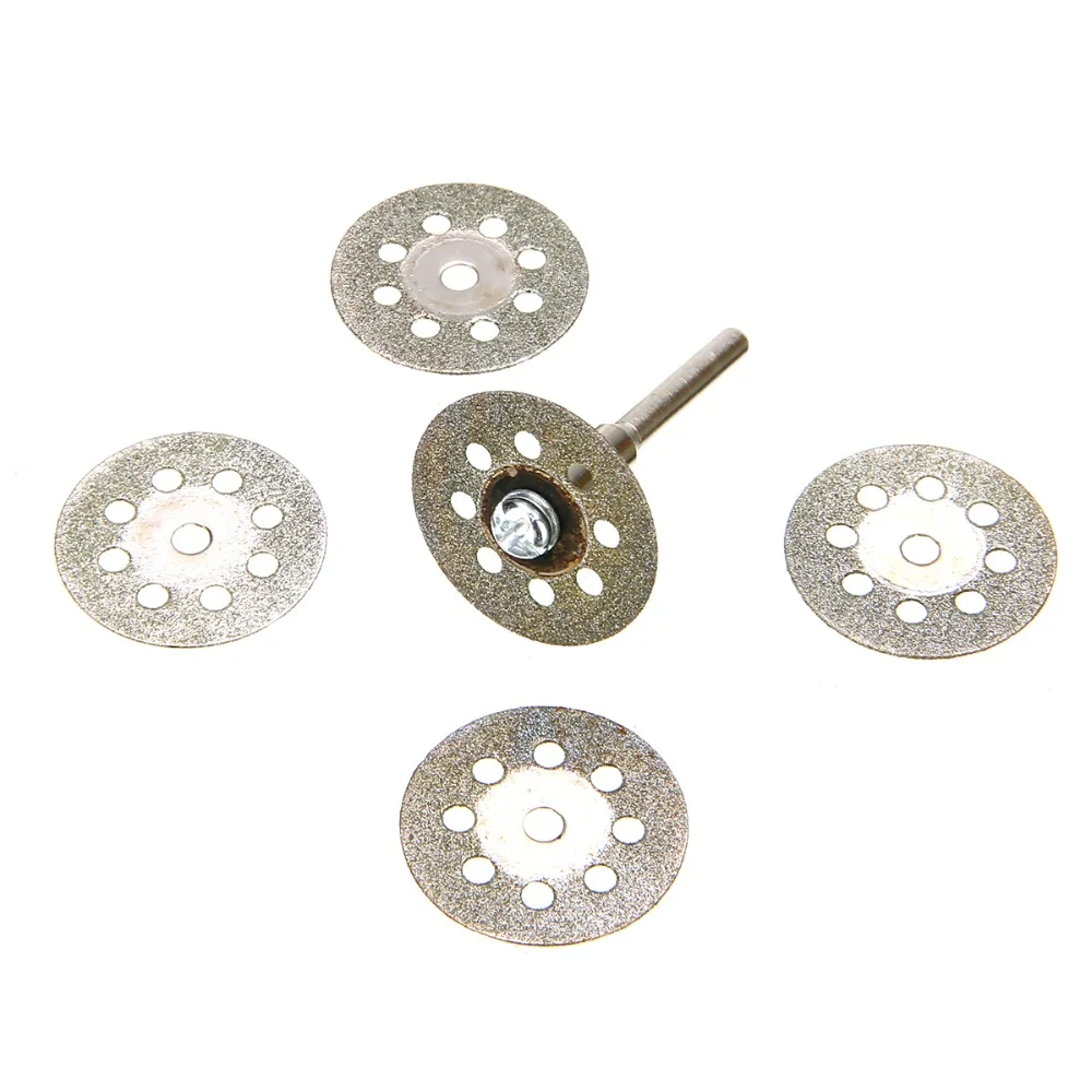 6pcs 22mm Silver Diamond Cutting Disc Wheel + Mandrel Kit Set For Rotary Drill Tool Accessory
6pcs 22mm Silver Diamond Cutting Disc Wheel + Mandrel Kit Set For Rotary Drill Tool Accessory