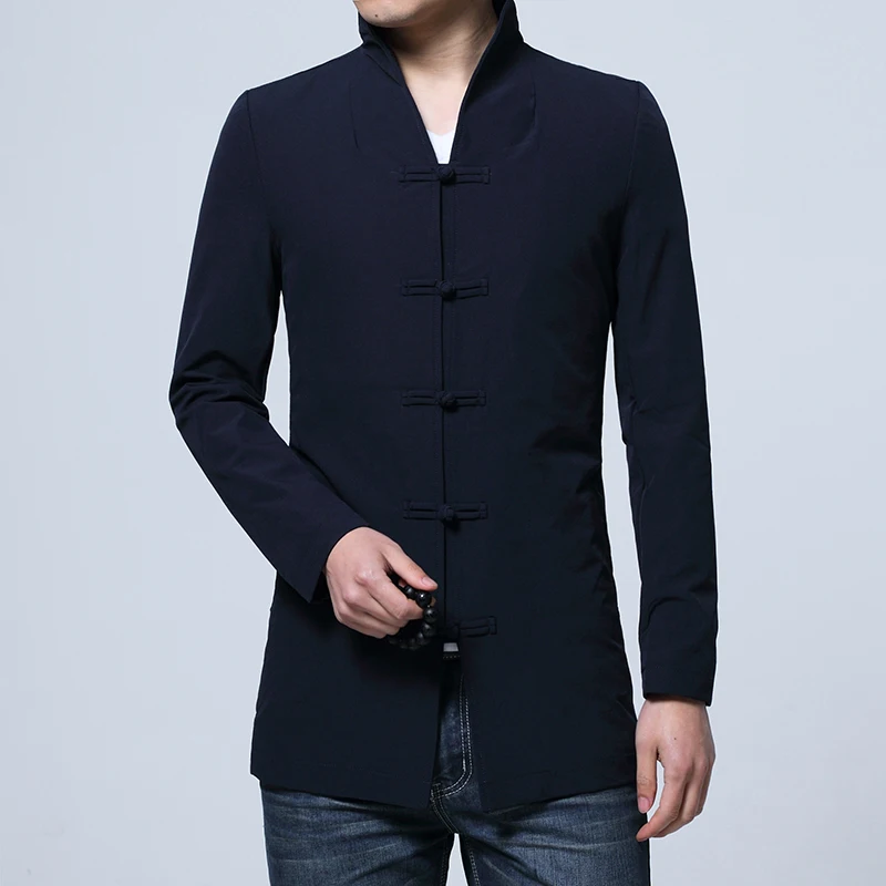 Spring Autumn Chinese Style Retro Stand-collar Men's Long Sleeve Jackets 2XL Blue Black Fashion Casual Men Coat Slim and Elegant
Spring Autumn Chinese Style Retro Stand-collar Men's Long Sleeve Jackets 2XL Blue Black Fashion Casual Men Coat Slim and Elegant