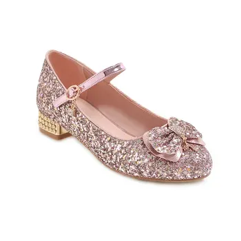 Age season in 2019 new product sweet bowknot sequins large round head, 28-47 students single small yards shoes
Age season in 2019 new product sweet bowknot sequins large round head, 28-47 students single small yards shoes
