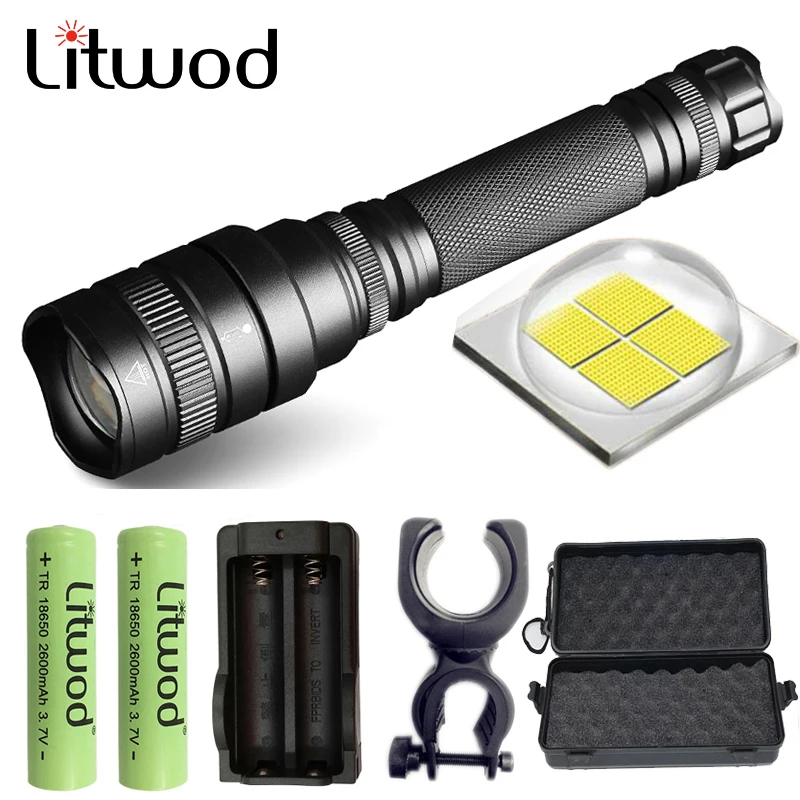 Litwod Z201515 XHP70 CREE chip powerful LED Tactical flashlight torch 32W 2 PCS 18650 Battery 5200mAh zoom Lantern for camping
Litwod Z201515 XHP70 CREE chip powerful LED Tactical flashlight torch 32W 2 PCS 18650 Battery 5200mAh zoom Lantern for camping