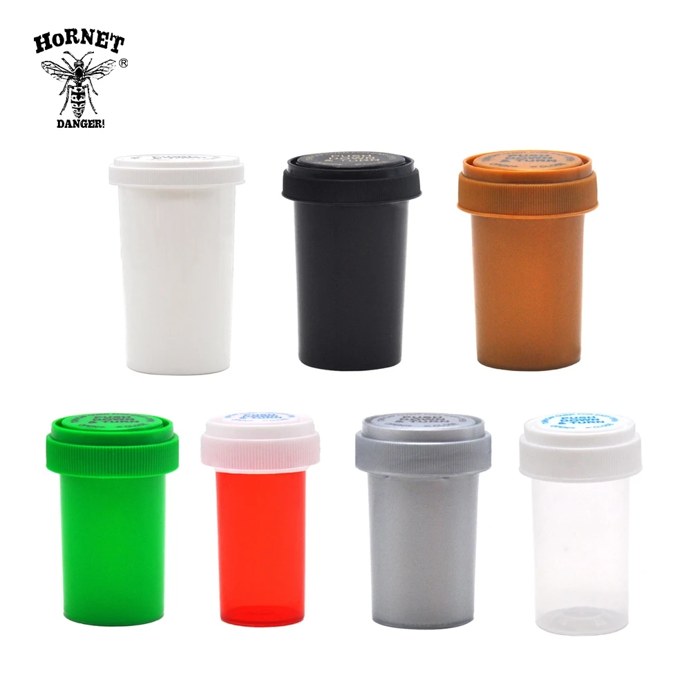 

HORNET 20Dram Push Down & Turn Vial Container Acrylic Plastic Stroage Stash Jar Pill Bottle Case Tobacco Box Herb Container