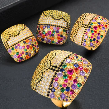 GODKI Luxury Charms Multicolor Crystal Square Statement Ring Earring Set Full Cubic Zircon Women Fashion Jewelry Sets 2019
GODKI Luxury Charms Multicolor Crystal Square Statement Ring Earring Set Full Cubic Zircon Women Fashion Jewelry Sets 2019