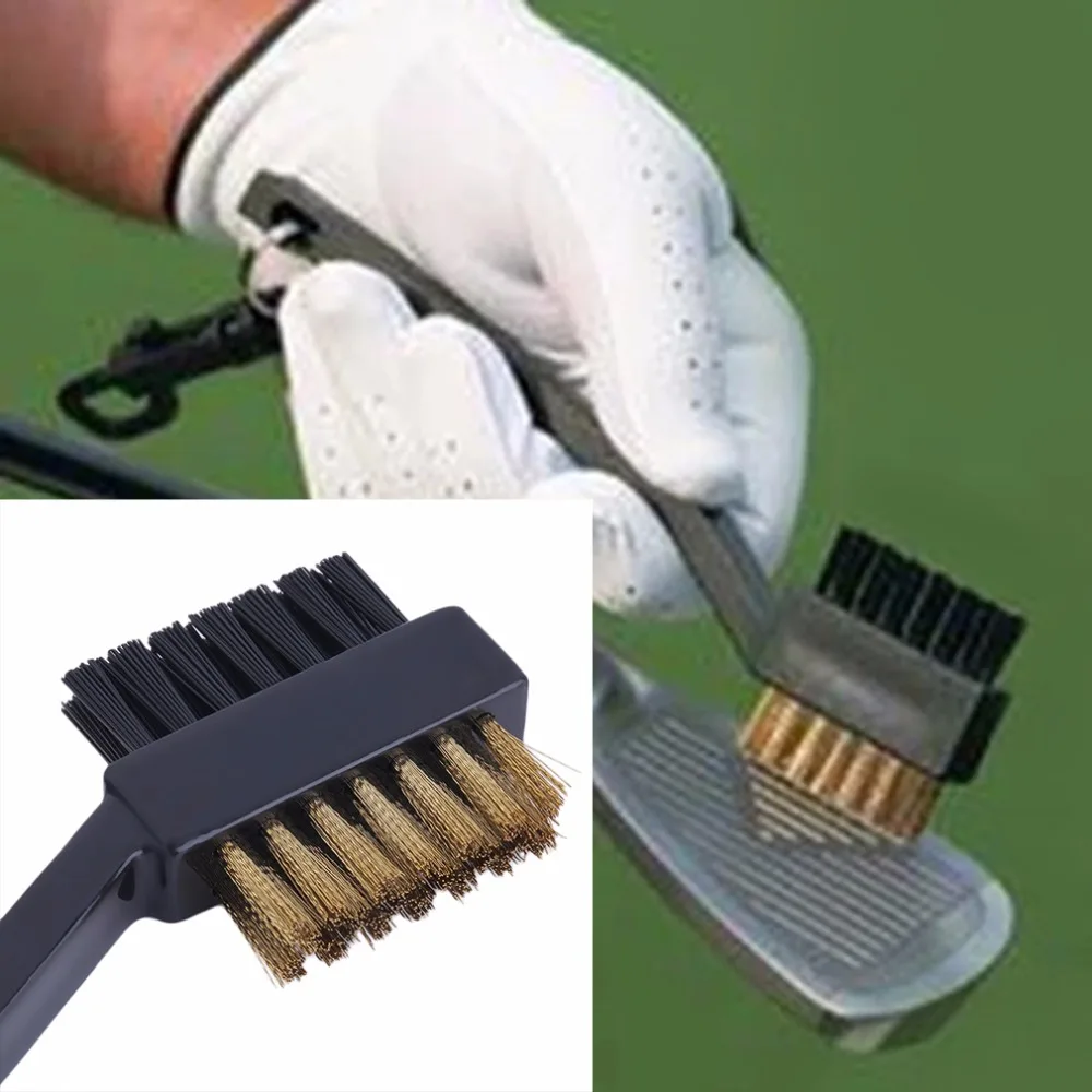 2 Sided Dual Bristles Brass Wires Golf Club Brush Groove Cleaner Kit Tool Black Useful New
2 Sided Dual Bristles Brass Wires Golf Club Brush Groove Cleaner Kit Tool Black Useful New