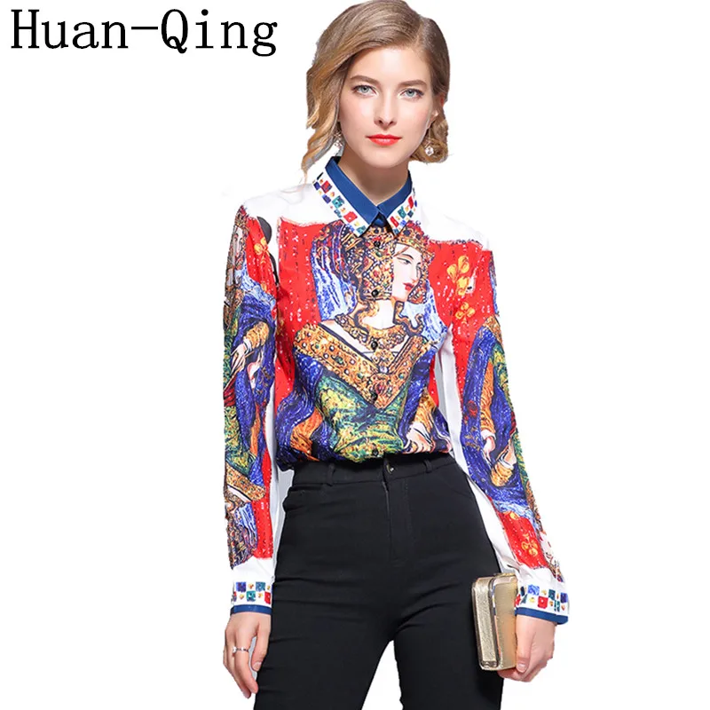 Runway Women Vintage Playing Cards Printed Blouses Tops Office Lady Long Sleeve Turn-Down Collar Blusas Single-Breasted Shirts
Runway Women Vintage Playing Cards Printed Blouses Tops Office Lady Long Sleeve Turn-Down Collar Blusas Single-Breasted Shirts
