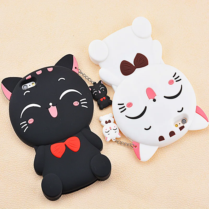 Luxury Soft Silicon Cute Cat & Pendant Case For iPhone 8 7 6 6s Plus 5s 5C Cases 3D Cartoon Rubber Cover For iPhone X 10 Coque
Luxury Soft Silicon Cute Cat & Pendant Case For iPhone 8 7 6 6s Plus 5s 5C Cases 3D Cartoon Rubber Cover For iPhone X 10 Coque