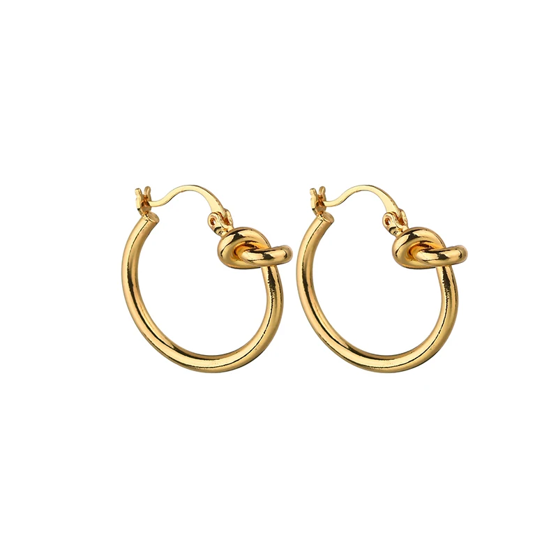High Quality Knote Hoop earrings for Women Trendy Diameter 2.2 cm Copper Metal Brand Earring Jewelry
High Quality Knote Hoop earrings for Women Trendy Diameter 2.2 cm Copper Metal Brand Earring Jewelry