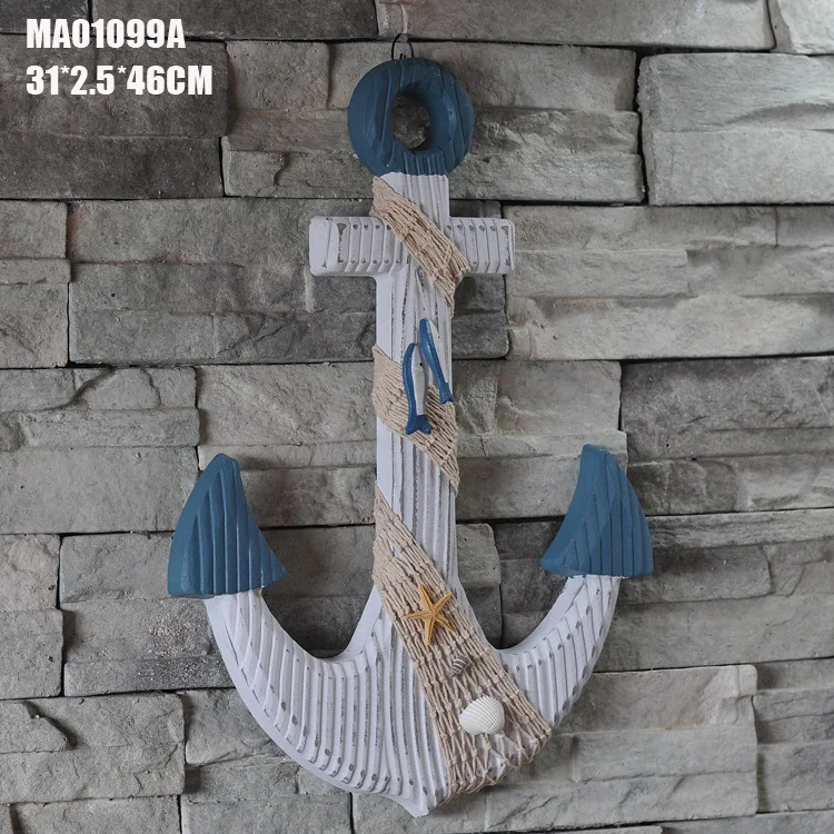 Lager Wooden Sea Anchor Mediterranean Home Wall Hanging Decorative Art Crafts Handmade Room Wall Pendant MA01099A 46*31*25 cm
Lager Wooden Sea Anchor Mediterranean Home Wall Hanging Decorative Art Crafts Handmade Room Wall Pendant MA01099A 46*31*25 cm