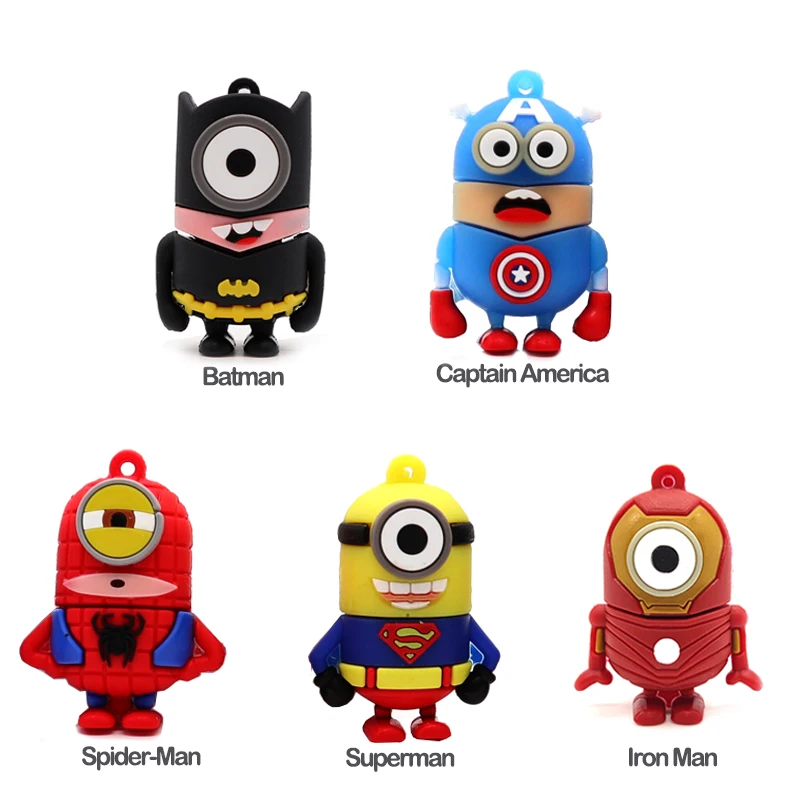 USB flash drive cartoon Super heros pen drive Spiderman/Iron Man memory stick 4GB 8GB 16GB 32GB 64GB pendrive creative usb stick
USB flash drive cartoon Super heros pen drive Spiderman/Iron Man memory stick 4GB 8GB 16GB 32GB 64GB pendrive creative usb stick