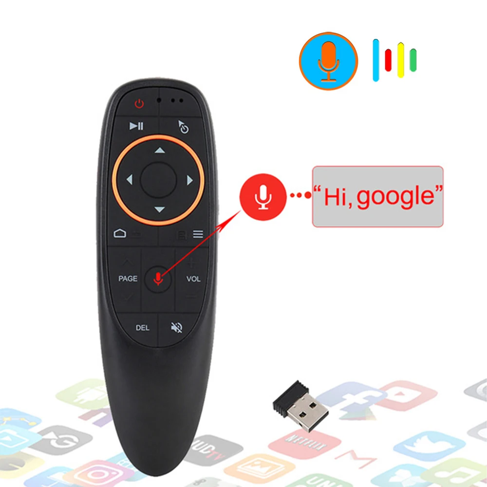New G10 Voice Air Mouse 2.4GHz Wireless Google Microphone Remote Control IR Learning 6-axis Gyroscope for Android TV Box PC H96
New G10 Voice Air Mouse 2.4GHz Wireless Google Microphone Remote Control IR Learning 6-axis Gyroscope for Android TV Box PC H96