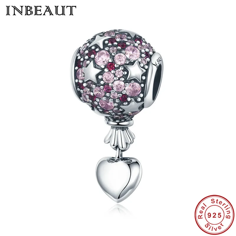 INBEAUT New Trendy 100% Real 925 Sterling Silver Heart Pink Zircon Stone Stars Hot Air Balloon Beads Charm fit Pandora Bracelet
INBEAUT New Trendy 100% Real 925 Sterling Silver Heart Pink Zircon Stone Stars Hot Air Balloon Beads Charm fit Pandora Bracelet