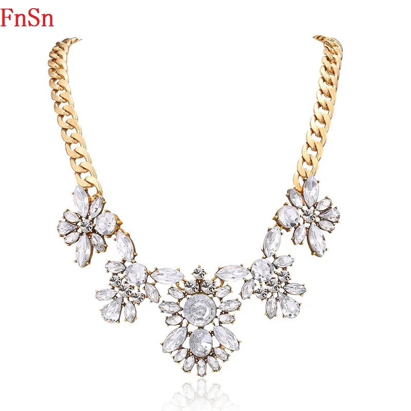 FnSn New 2017 Hot Summer Crystal Flower Necklace Choker Trendy Women Gift Zinc Alloy Link Chain Collier Fashion Jewelry N114
FnSn New 2017 Hot Summer Crystal Flower Necklace Choker Trendy Women Gift Zinc Alloy Link Chain Collier Fashion Jewelry N114