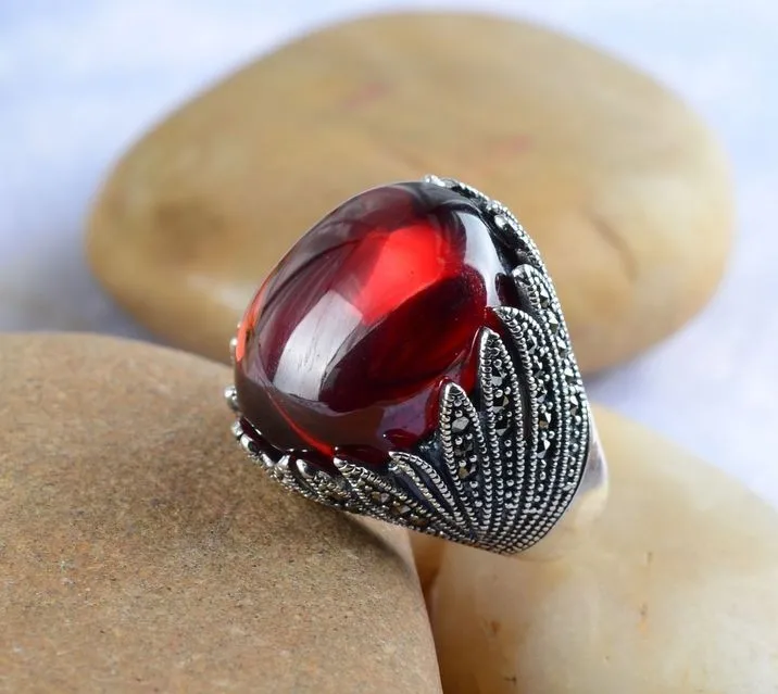 925 Sterling Silver Garnet with Marcasite orchid ladies new j ring xh028997w
925 Sterling Silver Garnet with Marcasite orchid ladies new j ring xh028997w