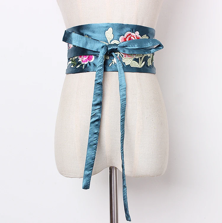 2019 Design Summer Dress Corset Bell Satin Silk Fabric Flower Embroidery Wide Cummerbunds Belts For Ladies Stretchy Waistband
2019 Design Summer Dress Corset Bell Satin Silk Fabric Flower Embroidery Wide Cummerbunds Belts For Ladies Stretchy Waistband