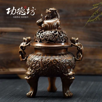 Retro Chinese Xuande Lion Incense Burner 19*15*26cm Copper Censer Metal Art Craft Living Room Decor Free Shipping
Retro Chinese Xuande Lion Incense Burner 19*15*26cm Copper Censer Metal Art Craft Living Room Decor Free Shipping