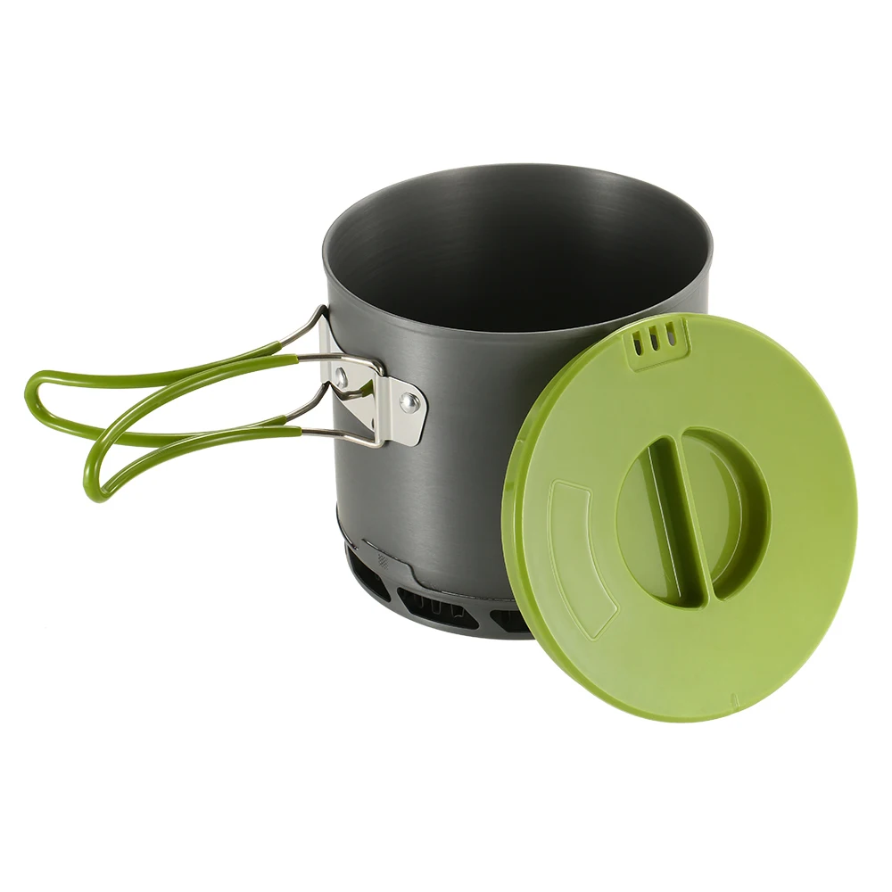 Non-stick Heat Collecting Exchanger Pot Outdoor Aluminum Pot with Doldable Handle Camping Cookware Set Hiking Picnic Cooking Set
Non-stick Heat Collecting Exchanger Pot Outdoor Aluminum Pot with Doldable Handle Camping Cookware Set Hiking Picnic Cooking Set
