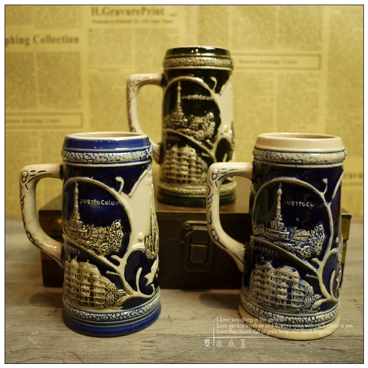 3 Style Optional Ceramic German Beer Mug Barcelona Hand Painted Mugs Embossed Pattern Coffee Cup 11*12cm
3 Style Optional Ceramic German Beer Mug Barcelona Hand Painted Mugs Embossed Pattern Coffee Cup 11*12cm