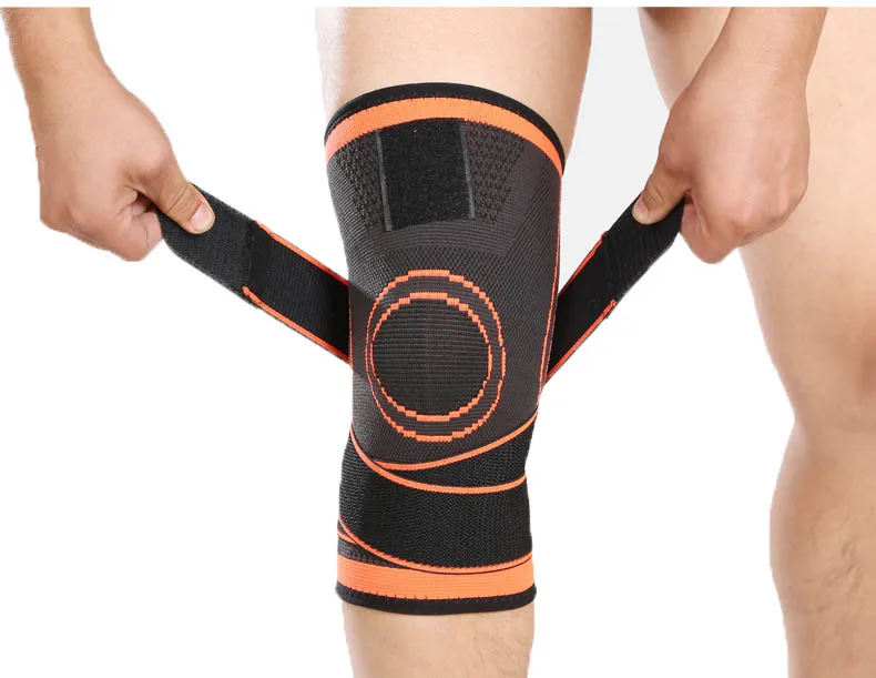 3D weaving Knee brace support professional protective Straps Pressurized sport knee pad for basketball tennis hiking cycling 3D weaving Knee brace support professional protective Straps Pressurized sport knee pad for basketball tennis hiking cycling
