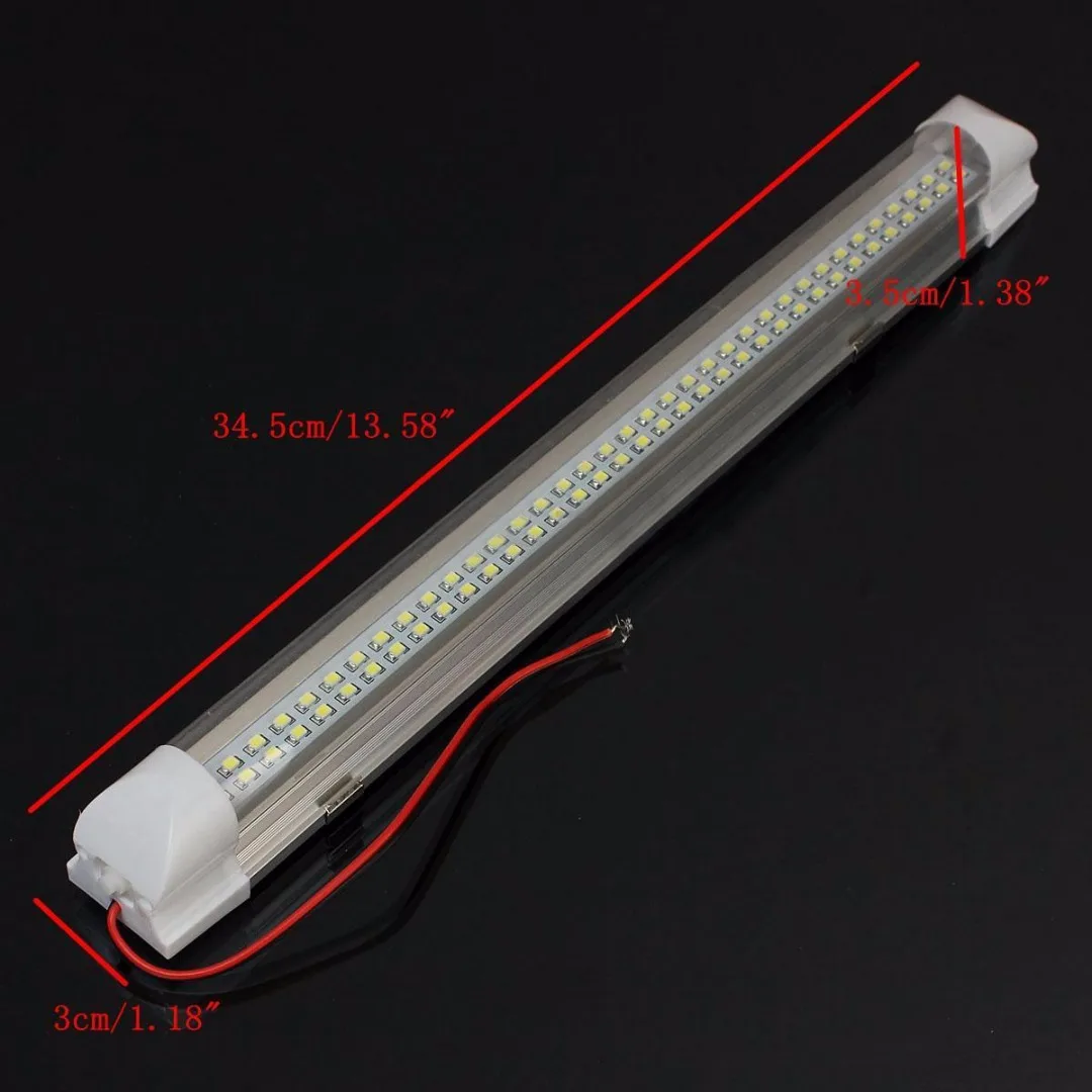 1pc Universal 72LED Car Caravan Interior Strip Light Bar Tube ON/OFF Switch Newest