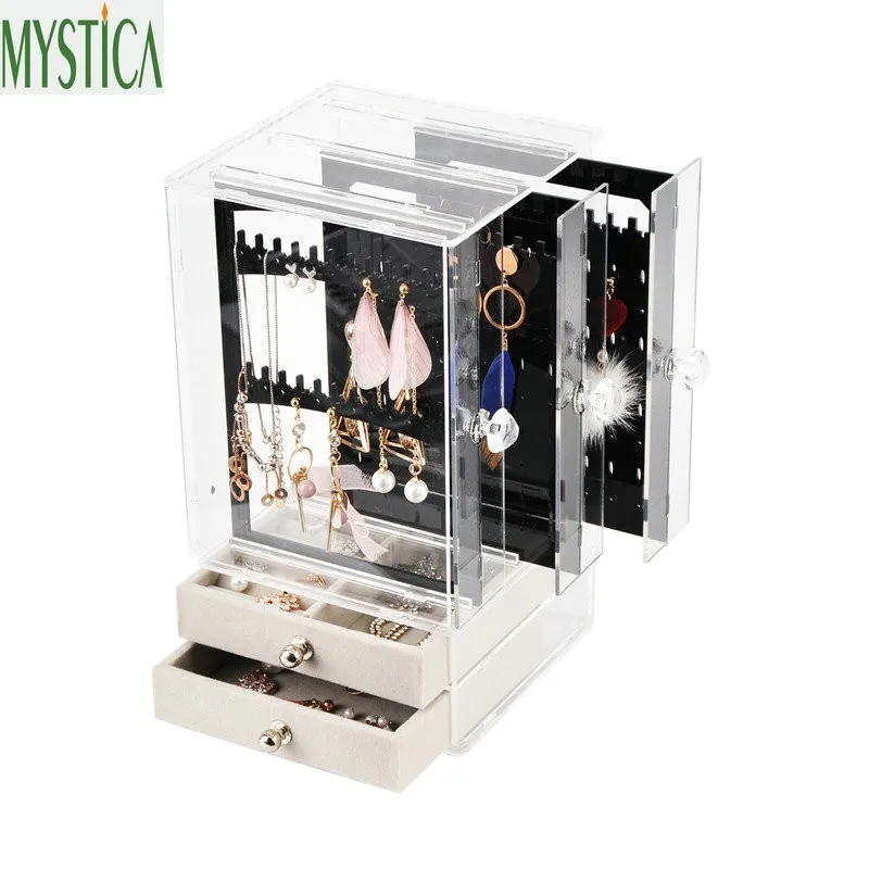 Hot European Jewelry Storage Box Stud Earrings Ring Bracelets Organizer Rack Clear Jewelry Case Desktop Container Display Holder
Hot European Jewelry Storage Box Stud Earrings Ring Bracelets Organizer Rack Clear Jewelry Case Desktop Container Display Holder