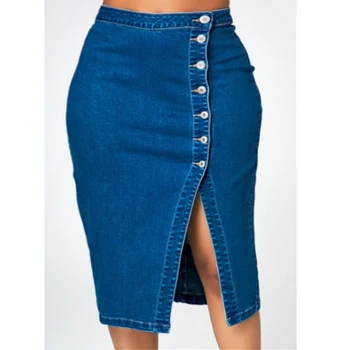 Denim Skirt Woman Plus Size Summer Fashion Washed High Waist Knee Length Skirts Sexy Button Slim Fit Skirt Streetwear 5XL H40
Denim Skirt Woman Plus Size Summer Fashion Washed High Waist Knee Length Skirts Sexy Button Slim Fit Skirt Streetwear 5XL H40
