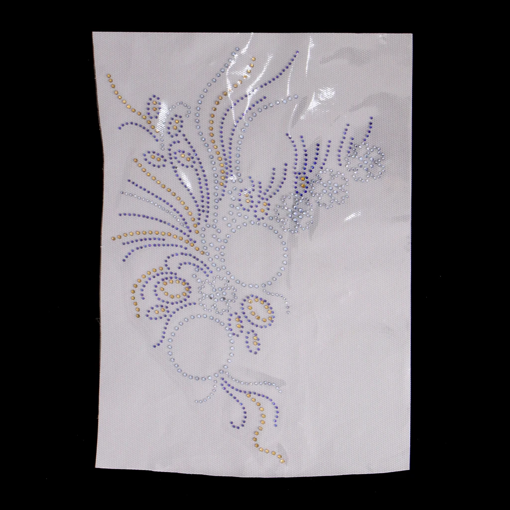 Fashion Hotfix Rhinestones,Heat Transfer Design Iron on Motifs,Rhinestone Applique Patch Sewing Accessories