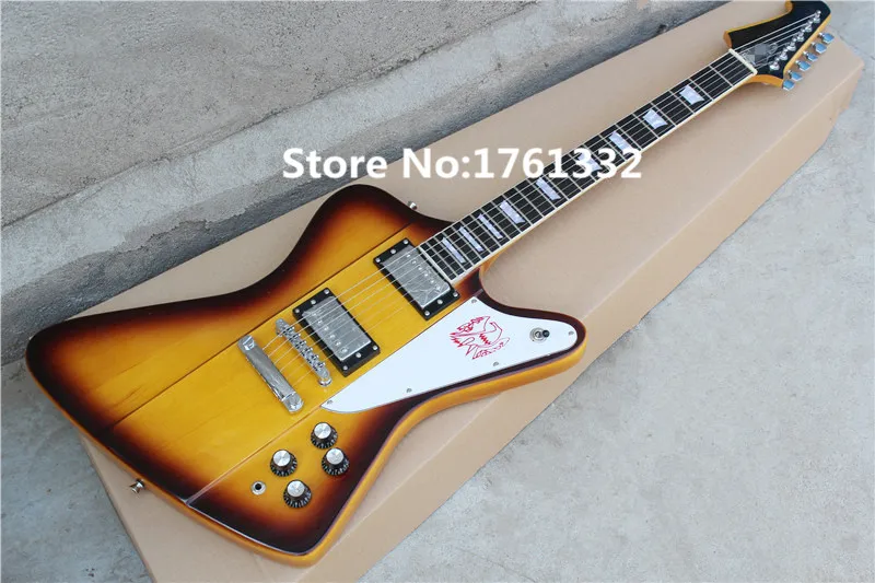 Factory custom tobacco sunburst neck-thru-body electric guitar with white pickguard,rosewood fingerboard,can be customized
Factory custom tobacco sunburst neck-thru-body electric guitar with white pickguard,rosewood fingerboard,can be customized