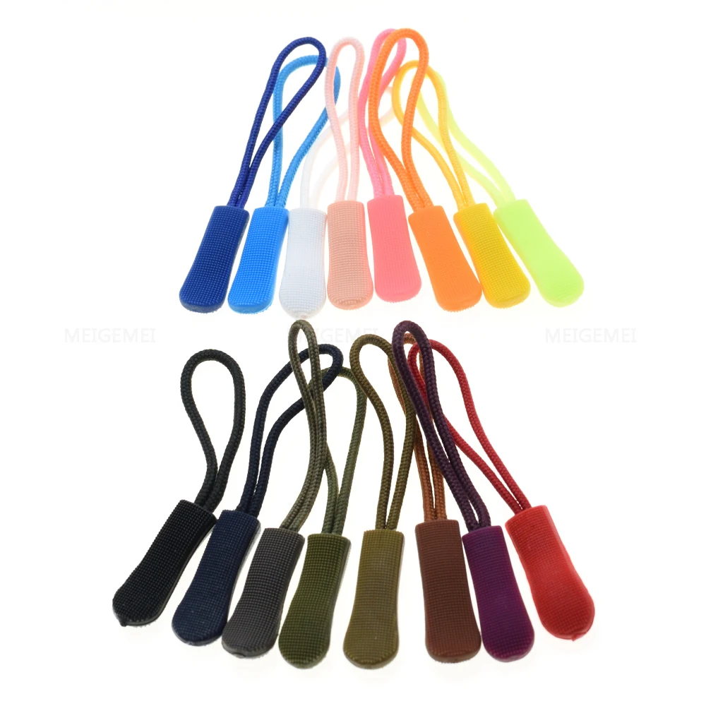

10 шт. разноцветный шнур на молнии, тянущийся ремень, черный для аксессуаров для одежды/рюкзака/одежды