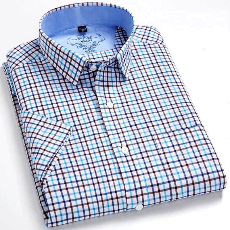 2019 New Summer Short Sleeve Plaid Men Casual Shirts Brand Design Non-iron Slim Fit Business Leisure Men Checked Shirts
2019 New Summer Short Sleeve Plaid Men Casual Shirts Brand Design Non-iron Slim Fit Business Leisure Men Checked Shirts