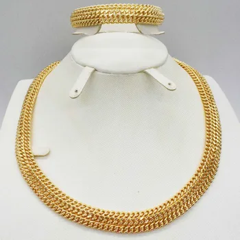 HOT Fashion wedding Dubai Africa Nigeria African Jewelry set gold-color necklace Earrings romantic woman Bridal Jewelry Sets
HOT Fashion wedding Dubai Africa Nigeria African Jewelry set gold-color necklace Earrings romantic woman Bridal Jewelry Sets