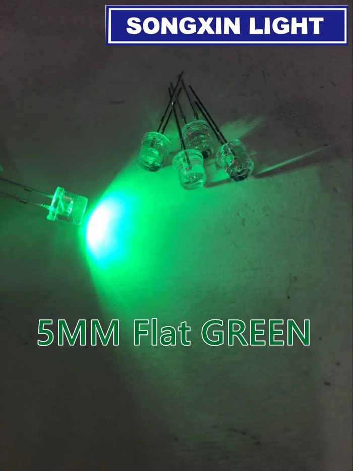 100pcs 5mm Water Clear LED Diode Green Ultra Bright 5 mm Flat Top Wide Angle LED Light Emitting Diode Lamp Transparent Bulb
100pcs 5mm Water Clear LED Diode Green Ultra Bright 5 mm Flat Top Wide Angle LED Light Emitting Diode Lamp Transparent Bulb