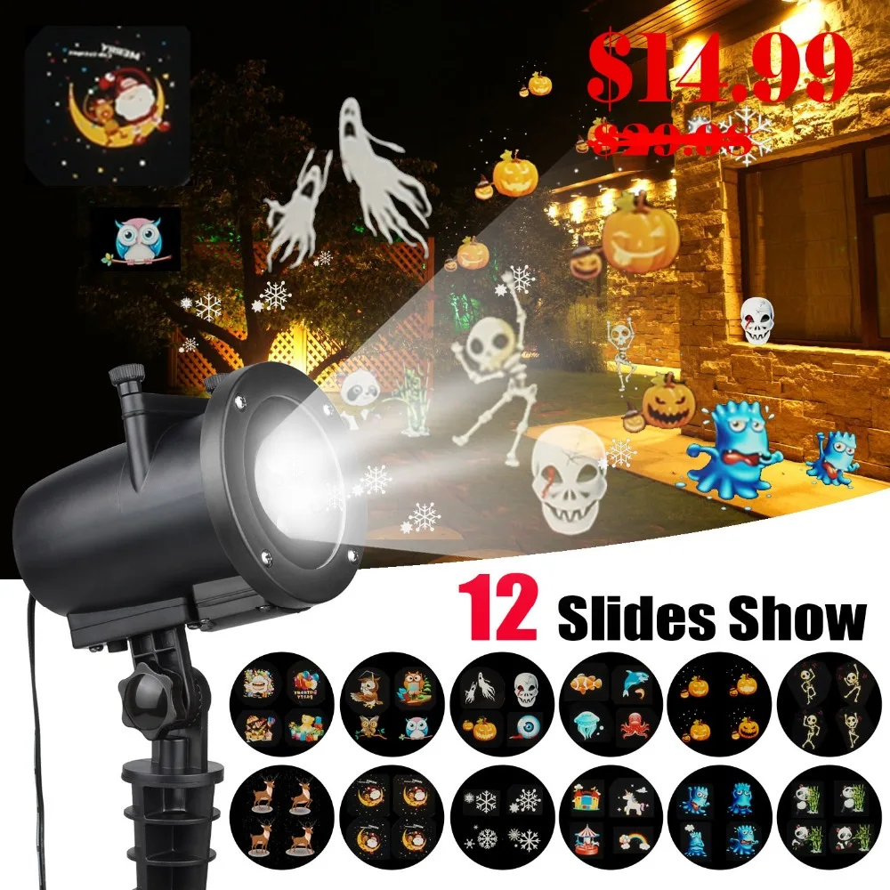 Christmas Laser Christmas Projector IP65 Halloween New Year Laser Projector with 12 Switchable Slides Christmas Laser Projector
Christmas Laser Christmas Projector IP65 Halloween New Year Laser Projector with 12 Switchable Slides Christmas Laser Projector