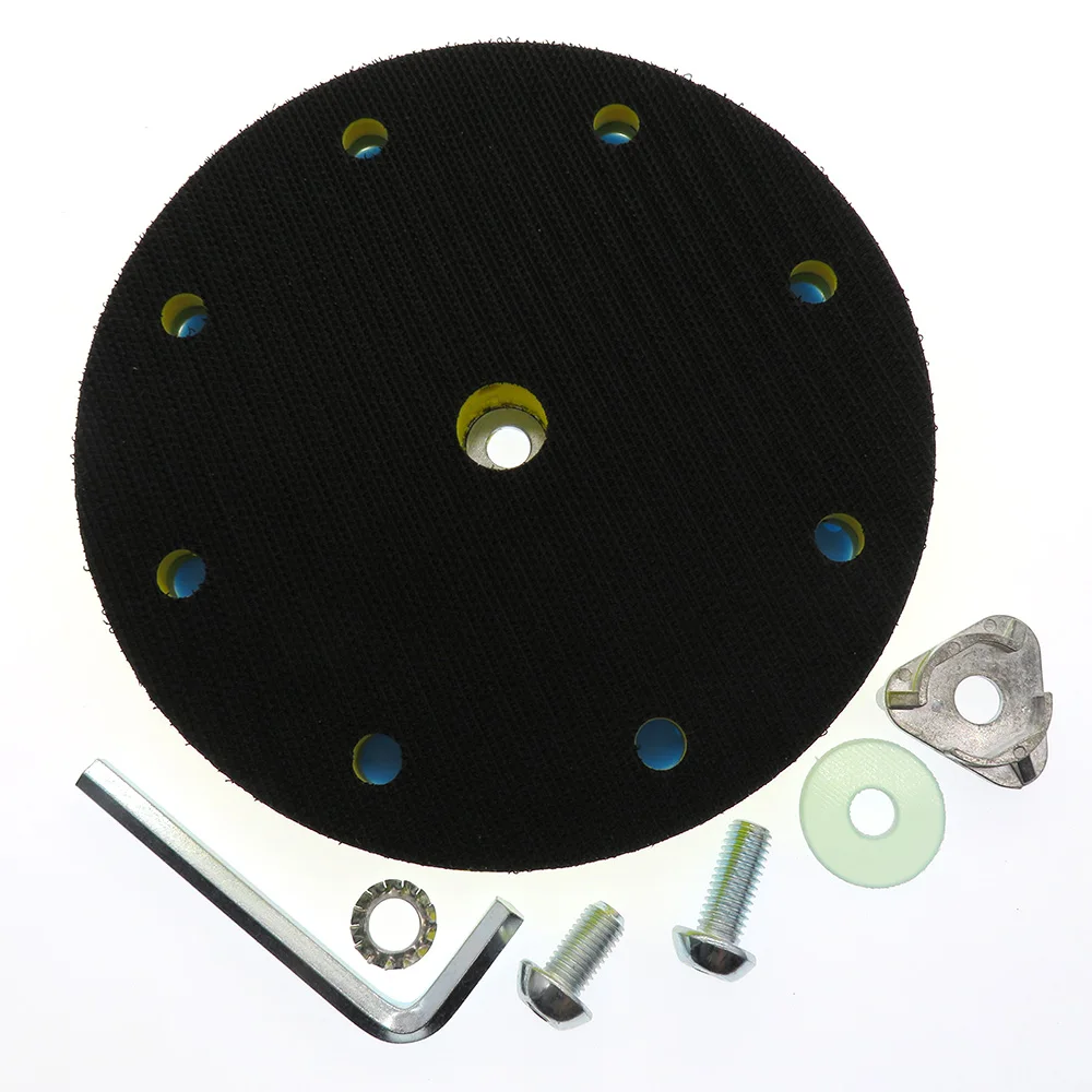 6 Inch 9-Hole Multi-functional Sanding Pad Sander Backing Pad Dust Free Hook and Loop Power Tools Accessories
6 Inch 9-Hole Multi-functional Sanding Pad Sander Backing Pad Dust Free Hook and Loop Power Tools Accessories