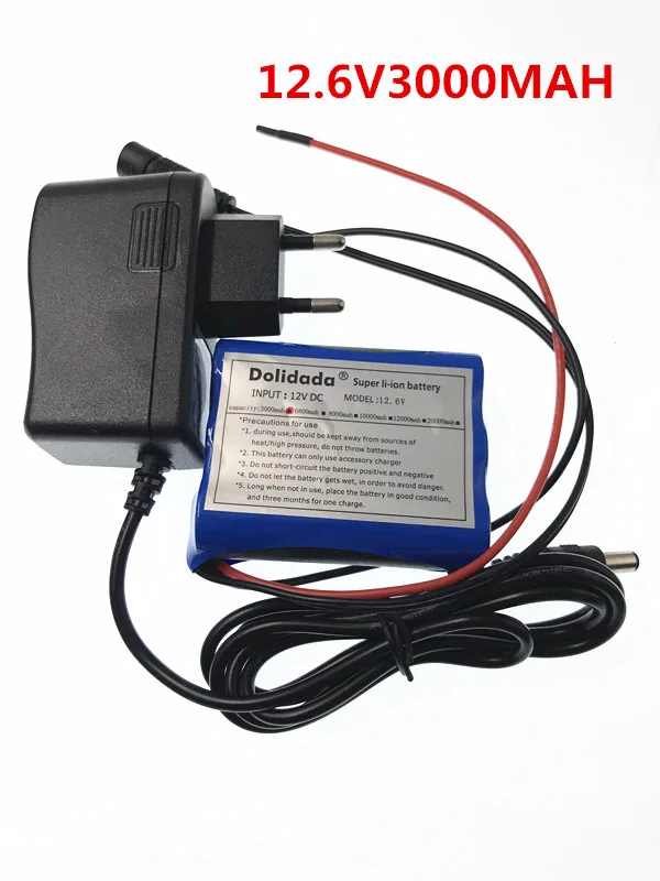 1pcs Dolidada 12 V 3000 mAh 3S 18650 Li-ion Rechargeable battery Pack for CCTV Camera + 12.6V 1A Charger
1pcs Dolidada 12 V 3000 mAh 3S 18650 Li-ion Rechargeable battery Pack for CCTV Camera + 12.6V 1A Charger