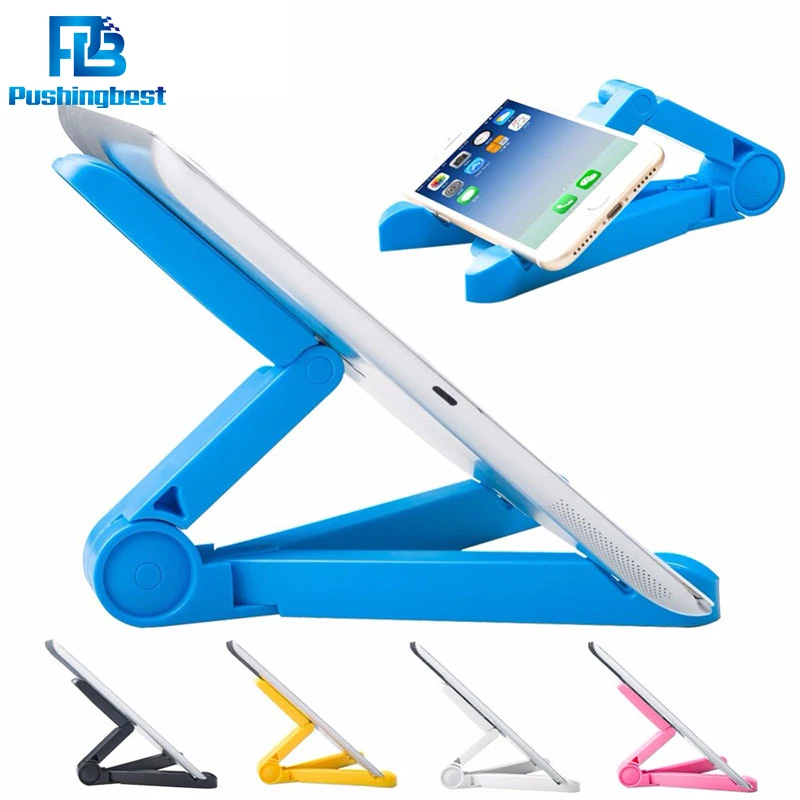 Pushingbest Foldable flat triangular Phone holder Adjustable F1 Tablet PC lazy folding bracke Stand Holder for iphone iPad 2 | Мобильные