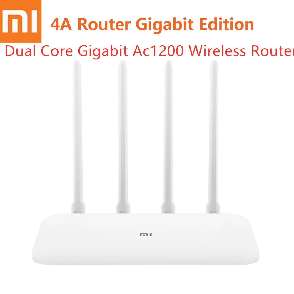 Xiaomi Mi 4A Router Gigabit Edition 2.4GHz + 5GHz WiFi 16MB 128MB 4 Antenna Wireless Router Remote APP Control Support IPv6
Xiaomi Mi 4A Router Gigabit Edition 2.4GHz + 5GHz WiFi 16MB 128MB 4 Antenna Wireless Router Remote APP Control Support IPv6