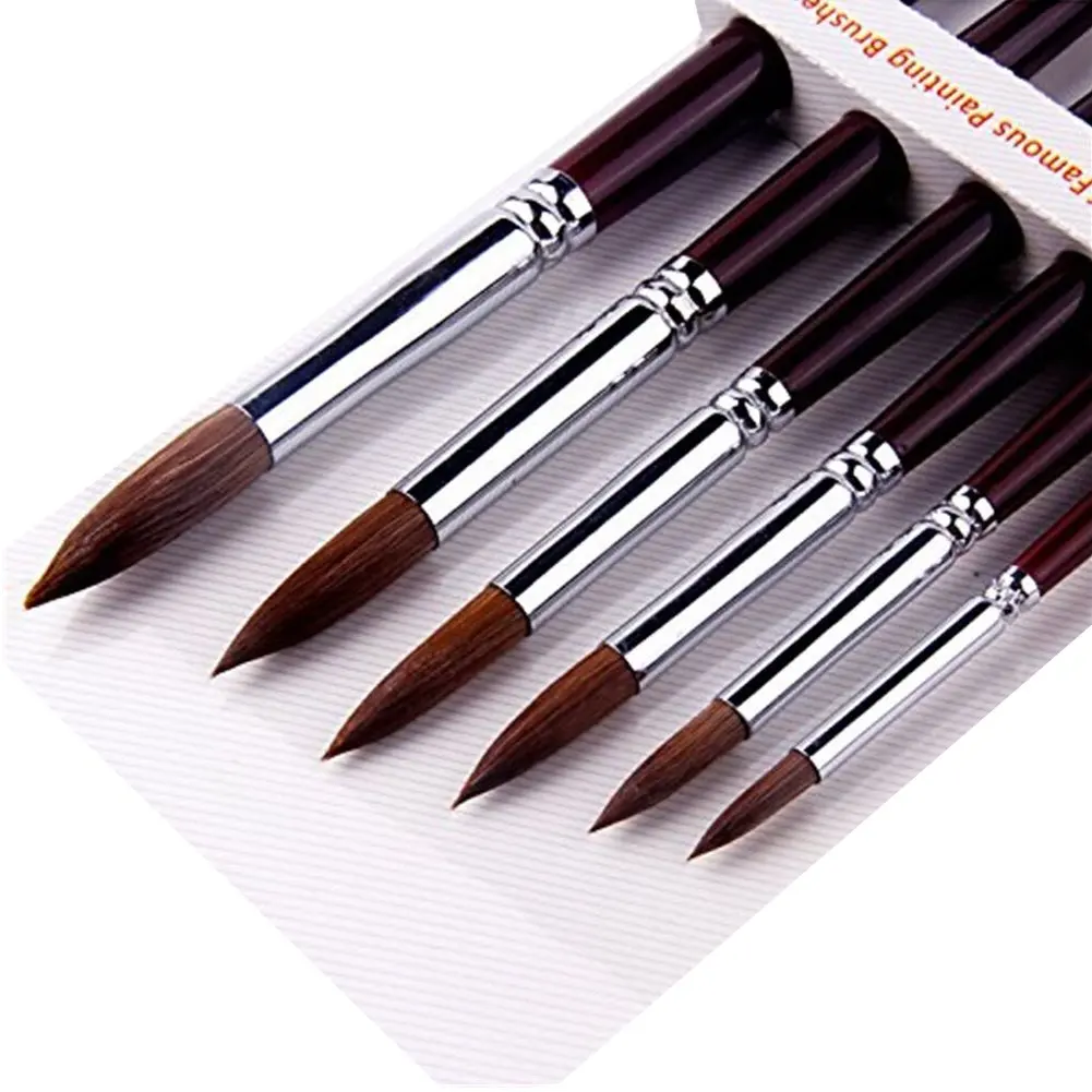 GP 6pcs Round Point Tip Paint Brush Set Sable Hair Artist Quality Art Painting Brush
GP 6pcs Round Point Tip Paint Brush Set Sable Hair Artist Quality Art Painting Brush