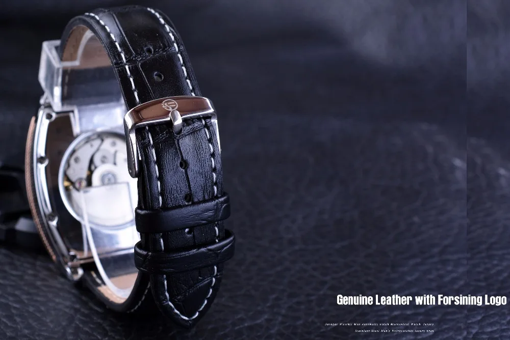 Automatic Watch With Luxury Leather Band