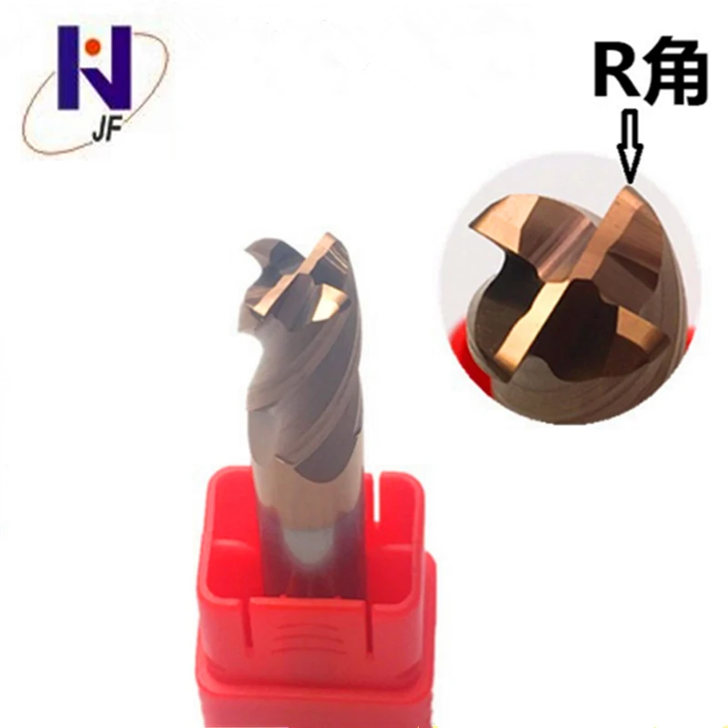 4R1*10 * D4 50 4F Твердосплавные 4 флейты Угловой радиус концевые фрезы HRC58 тисин с