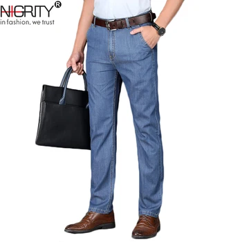 NIGRITY 2019 Spring and Summe Light Blue Men's Business Classic Leisure Jeans Basic styles Straight pant Quality Plus Size 28-42
NIGRITY 2019 Spring and Summe Light Blue Men's Business Classic Leisure Jeans Basic styles Straight pant Quality Plus Size 28-42