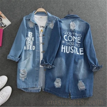 Vintage Plus Size S-8XL Clothing Women Denim Jacket Spring Fall Hole Long Sleeve Casual Windbreaker Women Jeans Coat Windbreaker
Vintage Plus Size S-8XL Clothing Women Denim Jacket Spring Fall Hole Long Sleeve Casual Windbreaker Women Jeans Coat Windbreaker