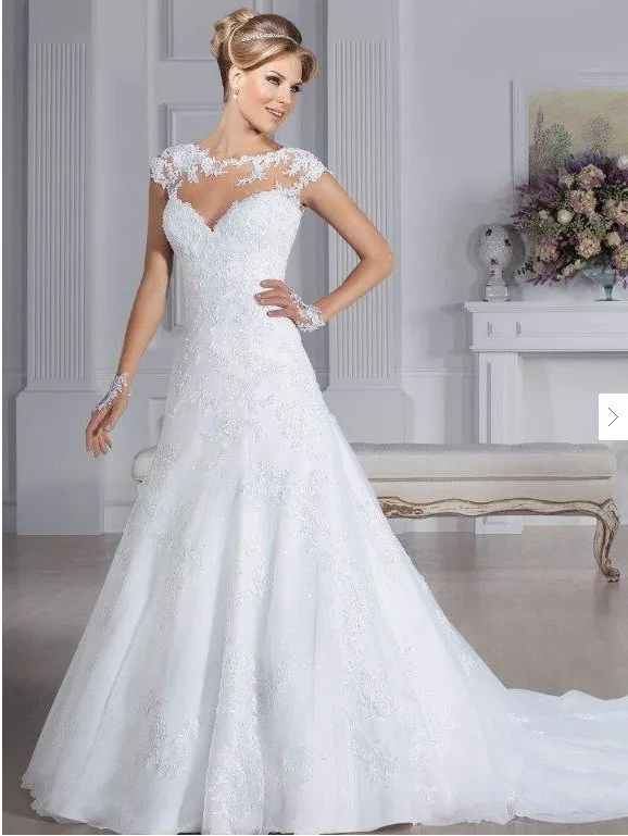 vestido de novia 2018 Sexy illusion A-Line Wedding Beading Bridal Gown Vestidos De Novia Custom 2018 Mother of the Bride Dresses
vestido de novia 2018 Sexy illusion A-Line Wedding Beading Bridal Gown Vestidos De Novia Custom 2018 Mother of the Bride Dresses