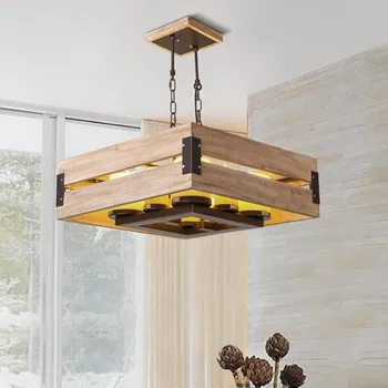 Japanese Simple Wooden Chandelier Lighting Clothing Store Living Room Hanglamp Dining Room Square Candlestick Wood Hanging Lamp
Japanese Simple Wooden Chandelier Lighting Clothing Store Living Room Hanglamp Dining Room Square Candlestick Wood Hanging Lamp