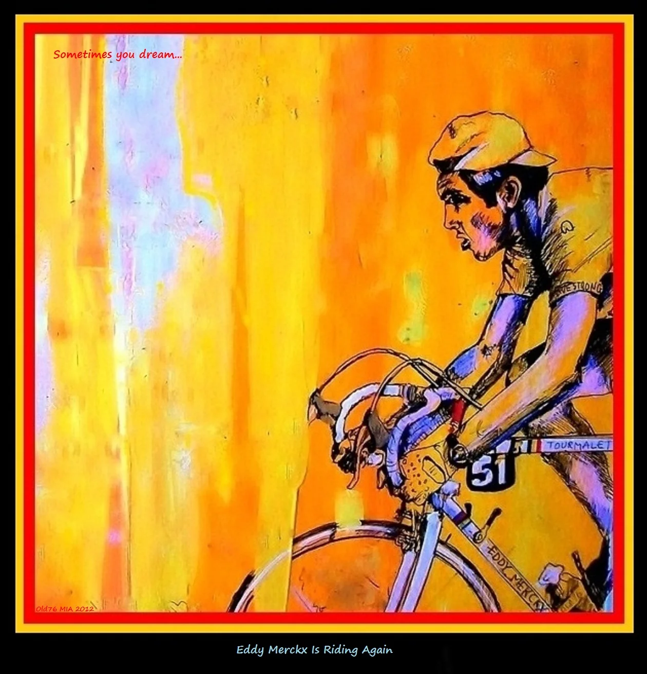 Цикл езда плакат фото Eddy Merckx снова классический холст картины настенные плакаты