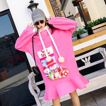 Autumn and winter new hooded Gabon ball Christmas sweater hoodie Korean version of the long ruffled fishtail skirt hoodie
Autumn and winter new hooded Gabon ball Christmas sweater hoodie Korean version of the long ruffled fishtail skirt hoodie
