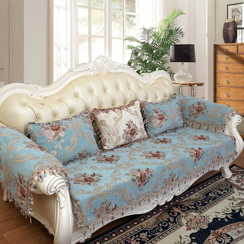 1 Piece European Style Luxury Sofa Cover Blue Soft Sofa Towel Chenille Jacquard Slip-resistant Seat Mat For Living Room Decor
1 Piece European Style Luxury Sofa Cover Blue Soft Sofa Towel Chenille Jacquard Slip-resistant Seat Mat For Living Room Decor