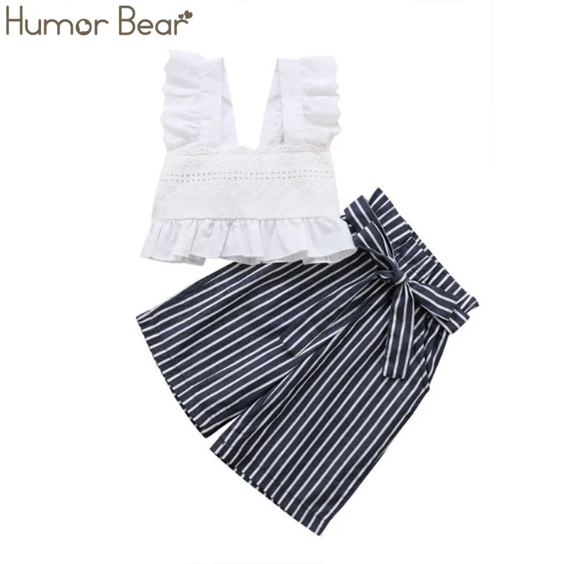 Humor Bear New Summer Baby Clothes Short top T-shirt + Striped wide-leg pants Two-piece Female baby girl clothes Suit
Humor Bear New Summer Baby Clothes Short top T-shirt + Striped wide-leg pants Two-piece Female baby girl clothes Suit