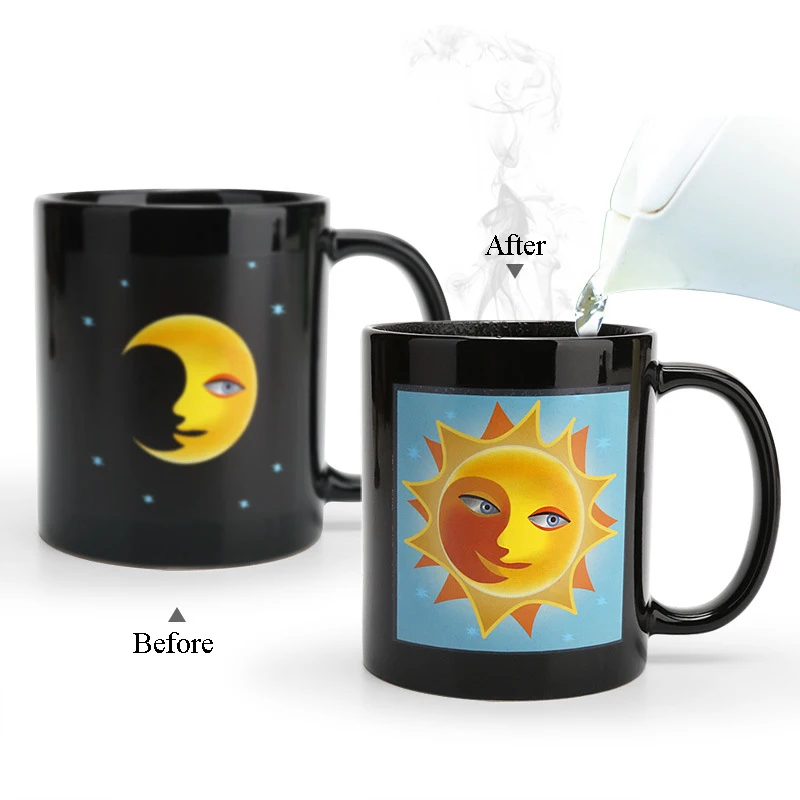 Novelty Gifts Sun Moon Temperature Changing Mugs,Color Changing Chameleon Mugs Heat Sensitive Cup Coffee Tea Milk Mug
Novelty Gifts Sun Moon Temperature Changing Mugs,Color Changing Chameleon Mugs Heat Sensitive Cup Coffee Tea Milk Mug